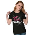 thumbnail image 4 of Breast Cancer Pink for Life Ribbon Womens Slim Fit Graphic Tee Brisco Brands M, 4 of 5