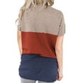 thumbnail image 2 of T-shirt Décontracté à Manches Courtes avec Poche et Col Rond Assorti pour Femmes, 2 of 2