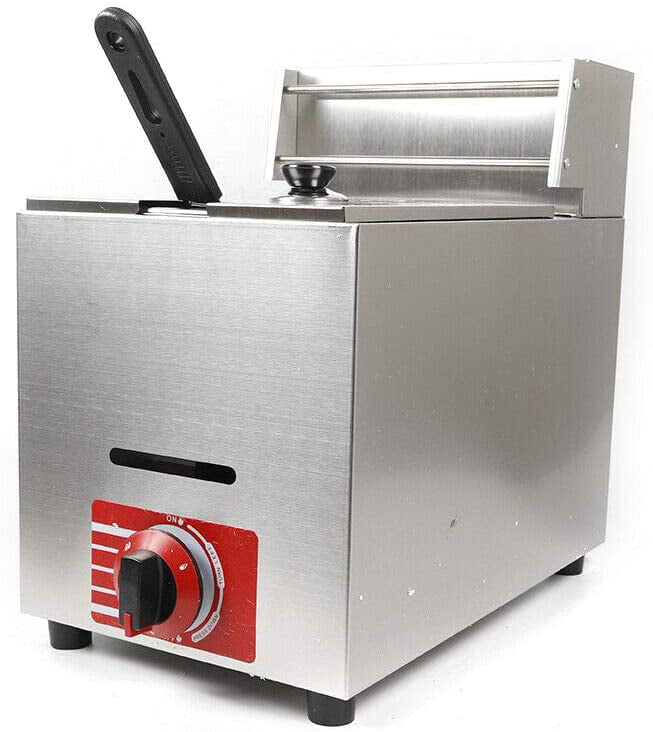 +1 Basket Stainless Steel LPG Details about   Commercial Countertop Gas Fryer 10L Fryer Propane 