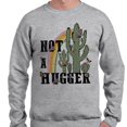 thumbnail image 2 of Not a Hugger Sweatshirt Unisex Small Grey, 2 of 5