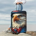 thumbnail image 7 of Gukieu Surreal Bald Eagle Gentleman Print Suitcase Protective Cover, Elastic Zipper Buckle Suitcase Protective Cover, Suitable for Travel, Business Trip-Small, 7 of 7
