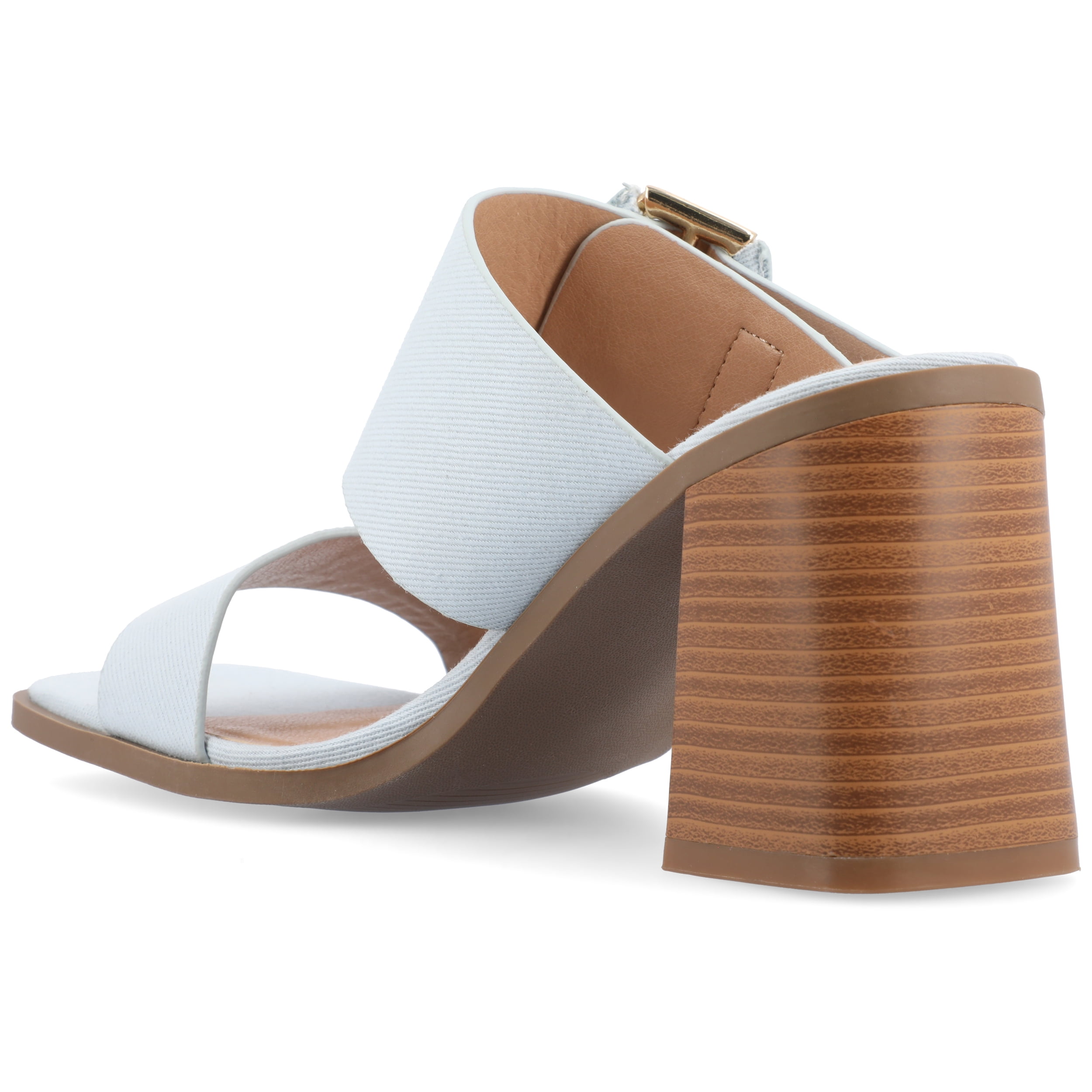 Journee Womens Junie Slip On Double Strap Dress Sandals