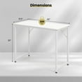 thumbnail image 4 of Giantex 40” Home Office Computer Desk, Modern Simple Writing Study Desk, Metal Frame Gaming Desk, Laptop PC Workstation, White, 4 of 8