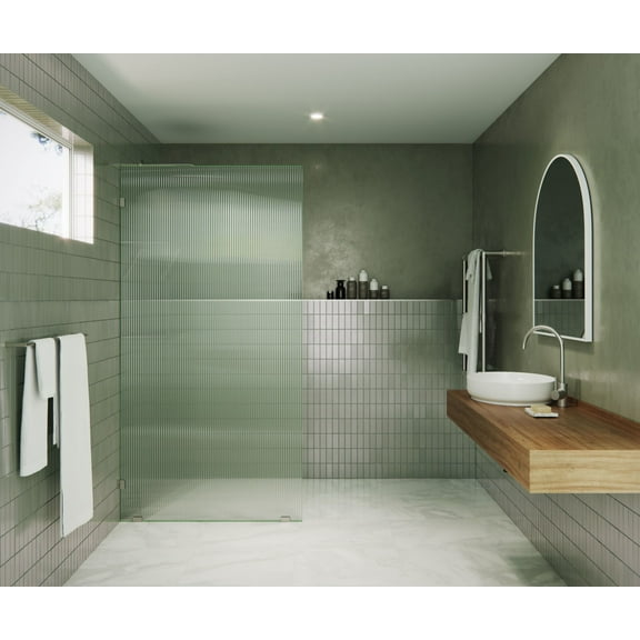 Glass Warehouse Gw-Fl-38 Gaia 78" High X 38" Wide Shower Screen Frameless Shower Door -