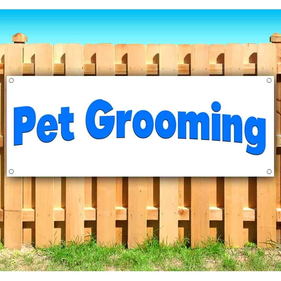Pet Grooming 13 oz Vinyl Banner With Metal Grommets