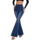 thumbnail image 3 of Jeans acampanados elásticos de curva de forma completa para mujer Azul - 212 Largo, 3 of 5