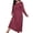 Wine, variant on Asxite Womens Pajamas Solid Plus Size Polka Print Long Nightgown Sleepwear