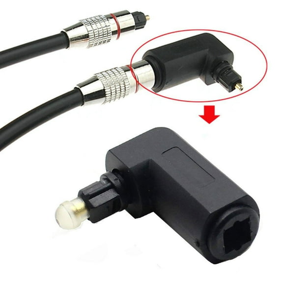 Kiplyki Digital Optical 90 Degree Audio Cable Adapter Male to Female Right Angle Toslink