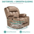 MEETWARM Massage Swivel Rocker Recliner with Heat and Vibration, Manual Glider Rocking Recliner