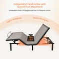 thumbnail image 4 of ESHINE Adjustable Bed Frame with 12 inch Split Queen Top Gel Memory Foam Mattress, Massage, USB Ports, Underbed Light, Head and Foot Incline, Grey Split Queen, 4 of 9
