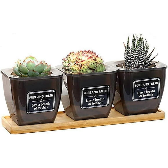 2024 Suitable 3pcs Herb Pot, Indoor Herb Pot, Auto Watering Flower Pots, Breathable Flower Pot, Flower Pot Set, Herb Pot