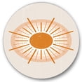 thumbnail image 2 of Designart - Minimal Orange Radiant Sun II - Modern Metal Circle Wall Art, 2 of 5