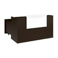 thumbnail image 2 of Arrive 72W x 72D L Reception Desk with Drawers in Mocha Cherry - Engineered Wood, 2 of 12