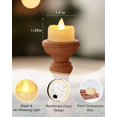 thumbnail image 2 of Velas de té LED sin llama, 5 unidades, paquete de 100 unidades, color marfil, 2 of 7