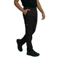 thumbnail image 3 of 2-Pack Chef Code Modern Slim Fit Chef Pants with Zipper Cargo Pockets, Elastic Waist, Black, XL, 3 of 5