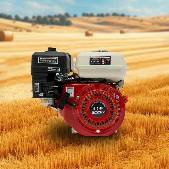 160cc 6.5HP Gasoline Engine GX160, Overhead Valve, Air Cooled, 4-Stroke, Single Cylinder, Pull Start, Low Fuel Consumption for Generator, Lawnmower, Pump & More