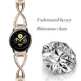 thumbnail image 2 of 1PC 20mm X Type Smartwatch Strap Rhinestone Inlaid Replacement Watch Band Compatible for Watch (Golden), 2 of 4