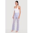 thumbnail image 2 of Women's Floral Lace Flare Leg Casual Pants, 2 of 4