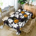 thumbnail image 2 of Duangreer Happy Halloween Rectangle Tablecloth, Cat Ghost Pumpkin Print, Table Cover with Waterproof Wrinkle Resistant for Party Decors, 60 x 84 Inch, 2 of 6