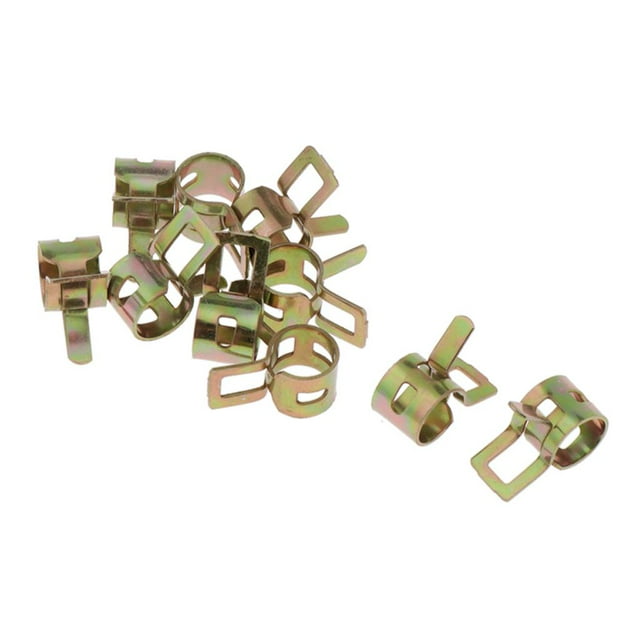 10Pcs 8mm Spring Band Type Fuel line/ Silic Vacuum Hose Clamps, Tube