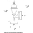 thumbnail image 2 of Maxim Lighting - One Light Outdoor Wall Lantern - Outdoor Wall Mount - Cast-1, 2 of 2