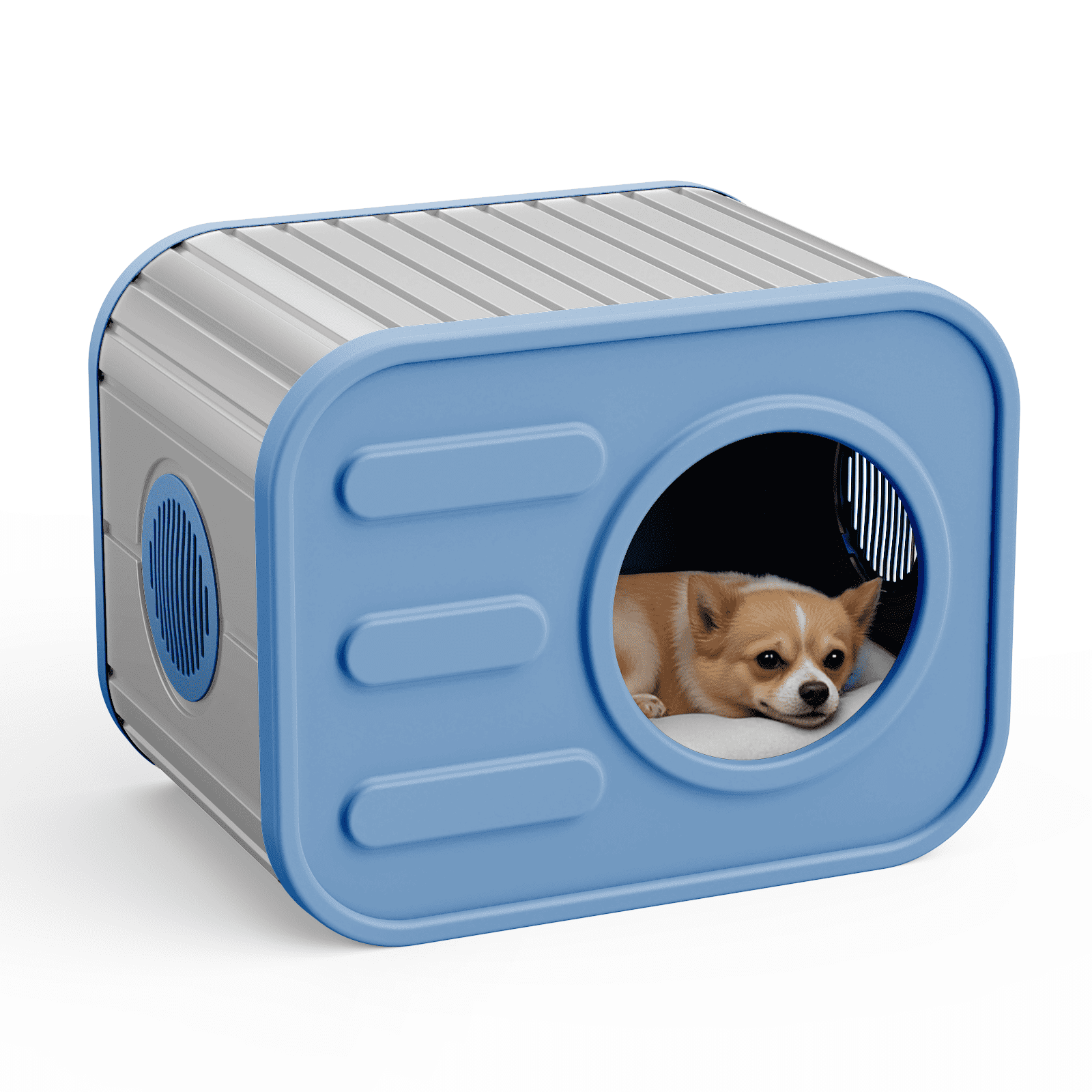 FICARTS Cat House for Indoor & Outdoor Cats - Resin Weatherproof Shelter with Camera - Shaped Design, Versatile for Home & Yard Use