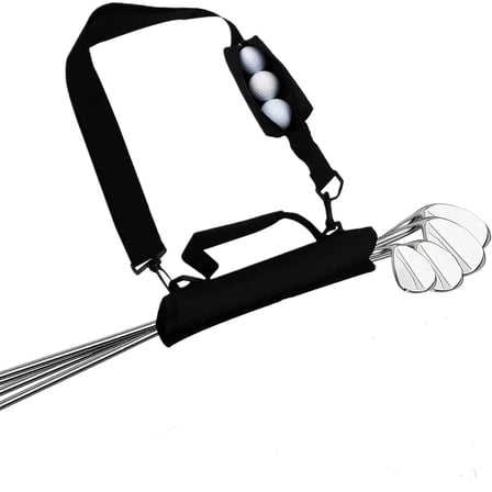 Foldable Golf Club Carry Bag, Portable Sunday Pencil Bag, Lightweight Waterproof Training Case, Holds 3-6 Clubs(30*20.3cm）