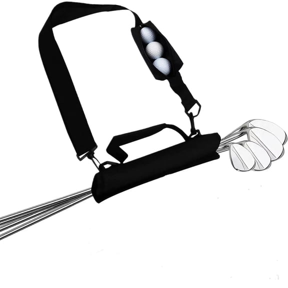 Foldable Golf Club Carry Bag, Portable Sunday Pencil Bag, Lightweight Waterproof Training Case, Holds 3-6 Clubs(30*20.3cm）