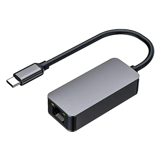 Adaptador Ethernet Hub de red Cable ampliamente compatible 2.5G Carcasa de aluminio para Puerto USB