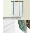 thumbnail image 5 of Teal Brown Farmhouse Tie Up Curtains for Kitchen Bathroom Bedroom Windows 54 Inch Length, Vintage Country Wooden Balloon Drape Curtains Shade Rod Pocket Drapery Curtain Panel, 42"x63", 5 of 7