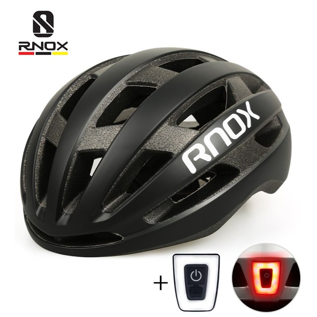 Rnox-casco de Ciclismo para hombre y mujer, con 9 modos, luz trasera, para Ciclismo de carretera Fivean Cascos de ciclismo