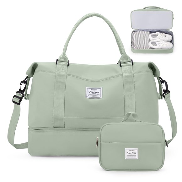 Bolsa de fin de semana SYCNB para artículos personales con compartimento para zapatos