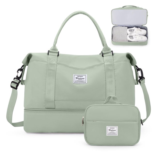 Bolsa de fin de semana SYCNB para artículos personales con compartimento para zapatos