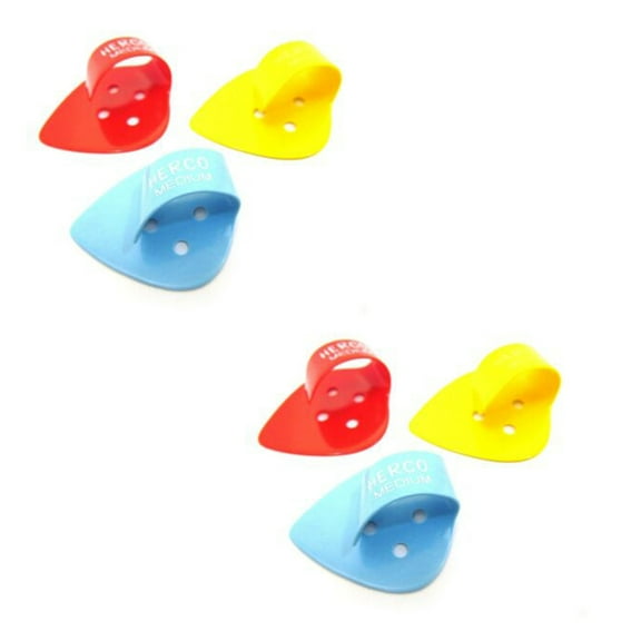 Herco Thumb Picks Flat Pick Medium 6-Pack HE112P