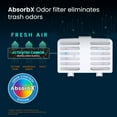 thumbnail image 2 of AbsorbX Refrigerator Odor Removal Kit Stick On Deodorizer Filters, 2-Pack, White, 2 of 6