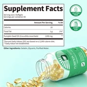 Pumpkin Seed Oil Capsules- Pumpkin Seed Oil Supplement for Hair Growth, Youthful Skin, Prostate Health, Urinary Tract Support