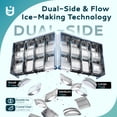 thumbnail image 5 of EUHOMY 30lbs Crescent Ice Maker, 1500 Cubes/Day, Ice Machine with Auto Cleaning, Dual-Side Tech, Timer, Black, 5 of 11