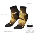 thumbnail image 6 of Fuzoiu Golden Glitter And Light Print Adult Socks, Crew Moisture-wicking Socks, Unisex Cushion Crew Socks,Casual Sports Ankle Socks, 6 of 7