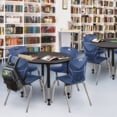 thumbnail image 3 of Regency 36 in. Round Adjustable Classroom Table- Grey & 4 Andy 18 in. Stack Chairs- Blue, 3 of 7