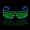 Blue Green, variant on LED Glasses, Light Up Glasses Neon El Wire LED Light Up Eyeglasses Sunglasses Eyewear Light Up El Wire Rave Shutter Glasses