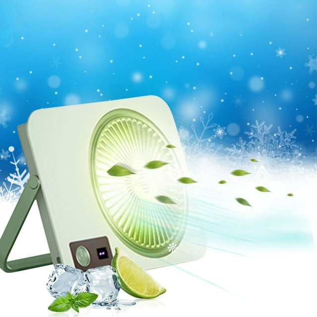 Small Desk Fan, Portable Electric Table Desktop Air Circulator Fans, Digital Desktop Small Fan Can Be Hung With Multifunctional Charging Plug In Student Office Fan