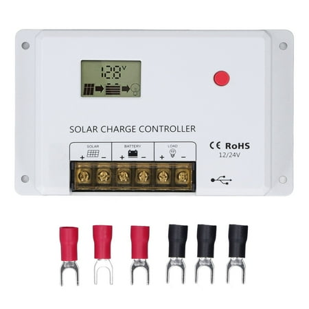 

PWM Solar Charge Controller Regulator LCD Display for Lithium Sealed Gel Flooded Batteries 12V 24V 30A