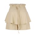 thumbnail image 4 of Tawop Shorts for Women Ladies Shorts High Waist Ruffle Lace Solid M, 4 of 9