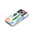 thumbnail image 3 of DesignSkinz Scratch-Resistant Hard Slim Case Compatible with iPhone 13 Mini (Compatible with MagSafe) - Bright Water Color Painted Feather, 3 of 9