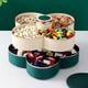 thumbnail image 4 of Bandeja de almacenamiento de plástico para decoración de alimentos, organizador de frutas secas Doble verde, 4 of 9