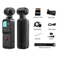 thumbnail image 1 of MUOXUEQN5K Cámara con Memoria de 128GB, Cámara Deportiva Portátil, Gran Angular de 270° con Seguimiento facial y Grabación, Adecuada para Grabación Al Aire Libre y Grabación de Vlogs, 1 of 9