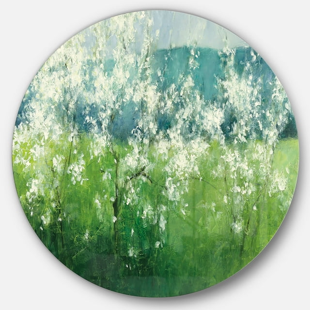 Designart 'printemps Vert de Montagne' Art Mural en Métal de Ferme