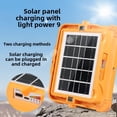 thumbnail image 3 of Solar-Powered LED Camping Lantern with 6-12H Long-Lasting Battery, 20,000H Lifespan, Manual Switch, Compact & Portable Design for Outdoor Activities, Home Use, and Emergency Lighting (4-Grid Yellow, 3 of 6
