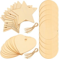 FRCOLOR Light Brown DIY Craft Decor Wood Slices for Decoration Sturdy Plastic Material 30pcs