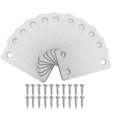 thumbnail image 2 of 10pcs Flat Bracket Replacement Mounting Plate Iron Corner Bracket Mending Plate with Screws, 2 of 4